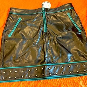 Faux leather skirt